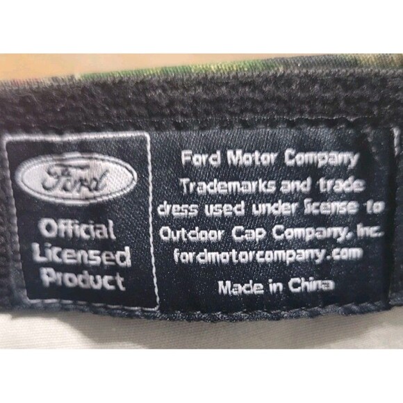 Signatures FORD Official Licensed Product Real Tree Camouflage Hat Cap S/M - Picture 5 of 7